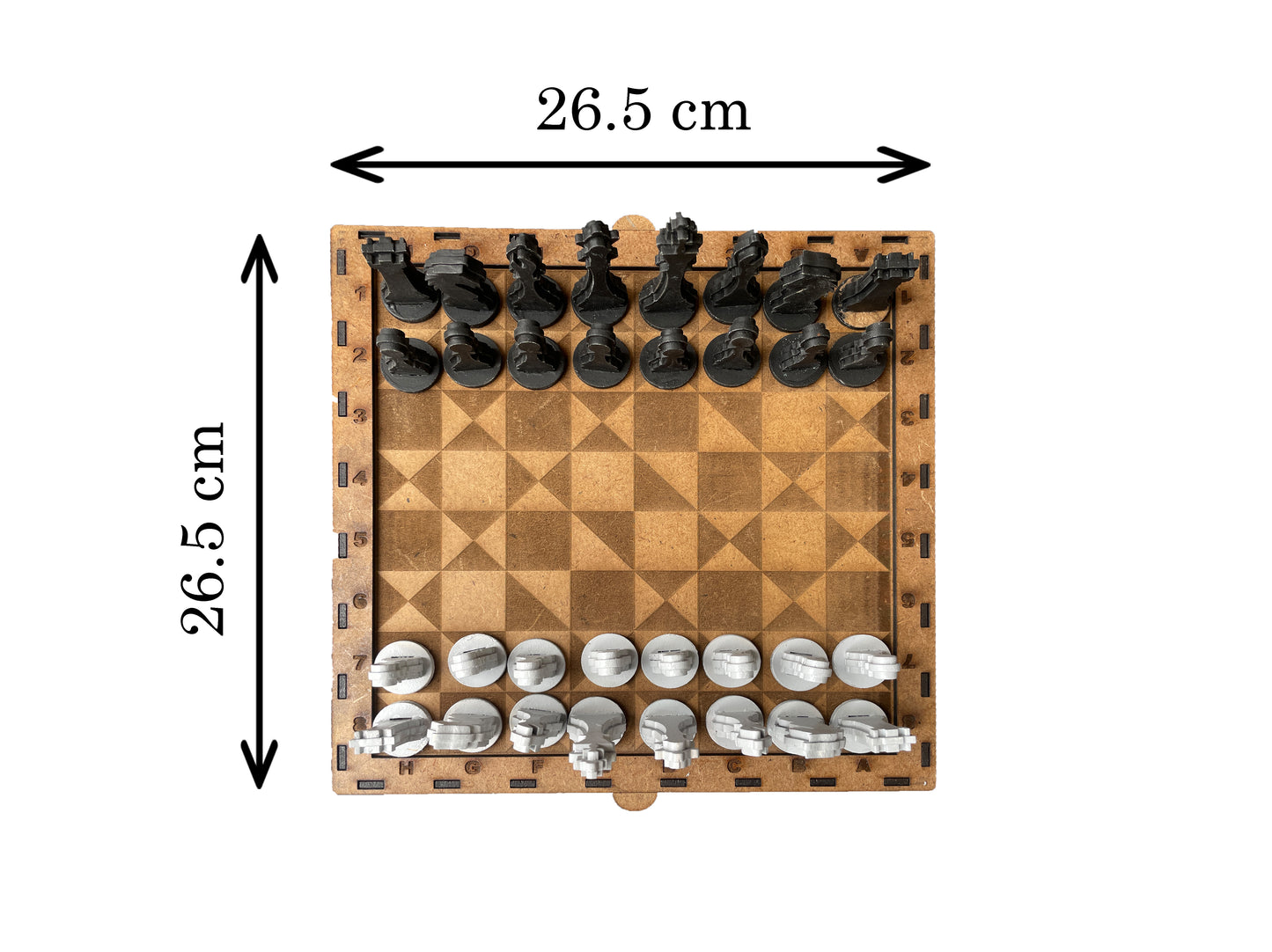 Wooden Chess Set – Traditional Laser-Cut Design