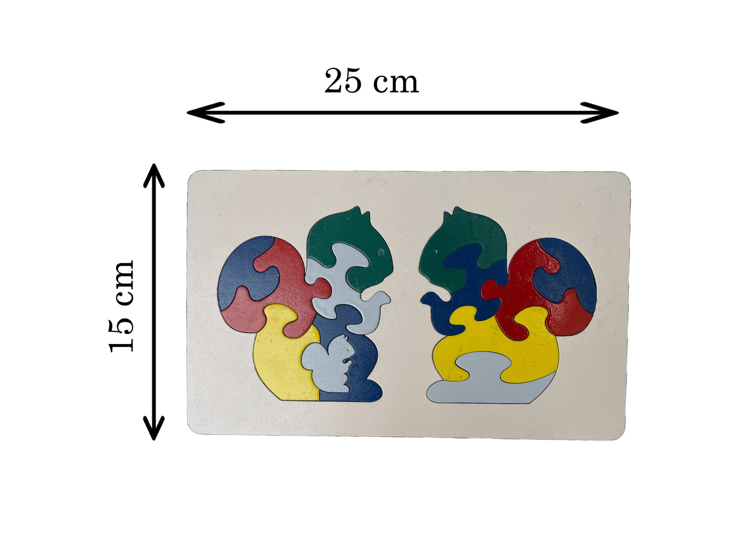 Wooden Multicolor Educational Squirrel Puzzle for Kids