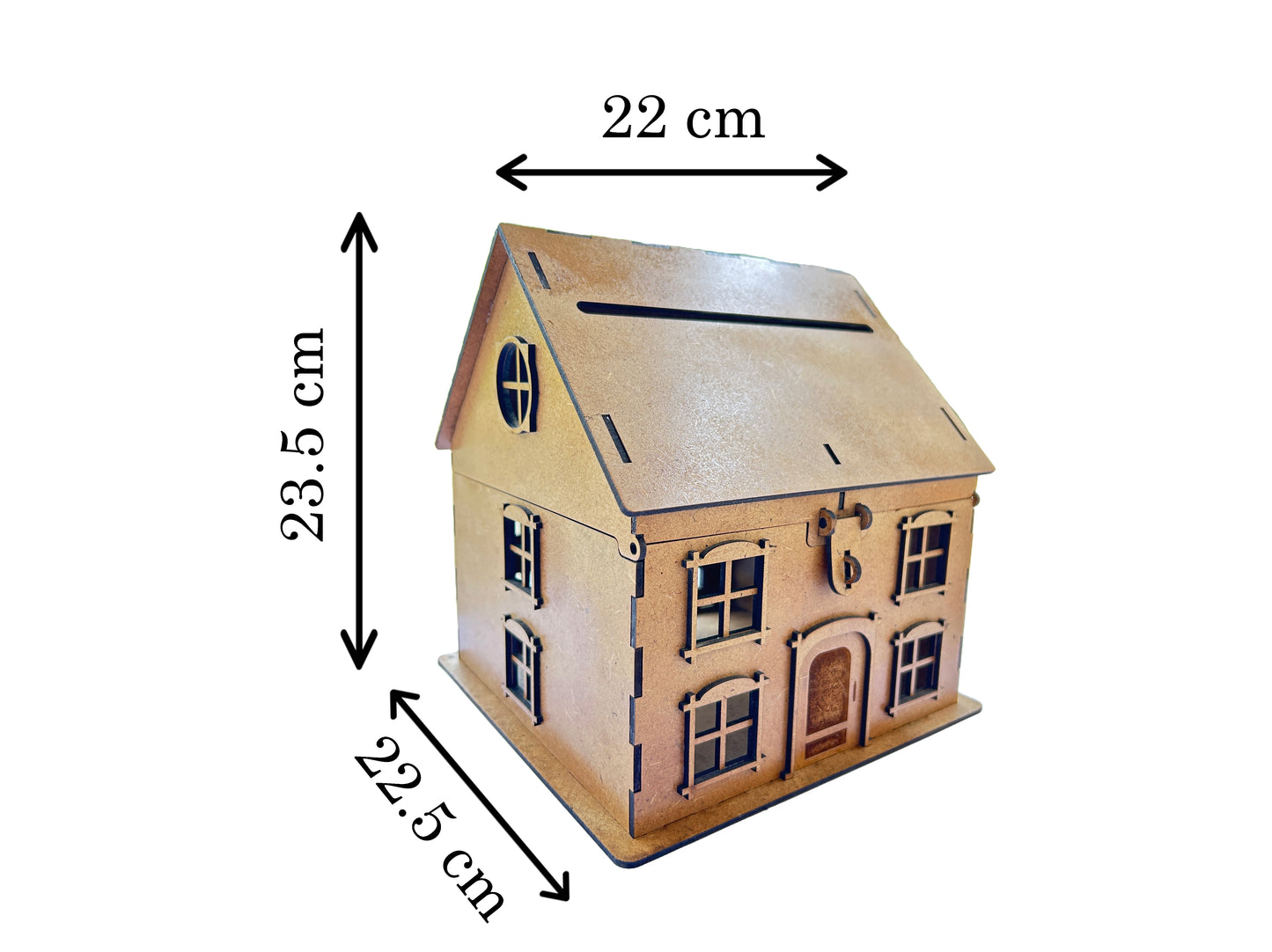 Wooden Dollhouse, Two-Story Cottage Style