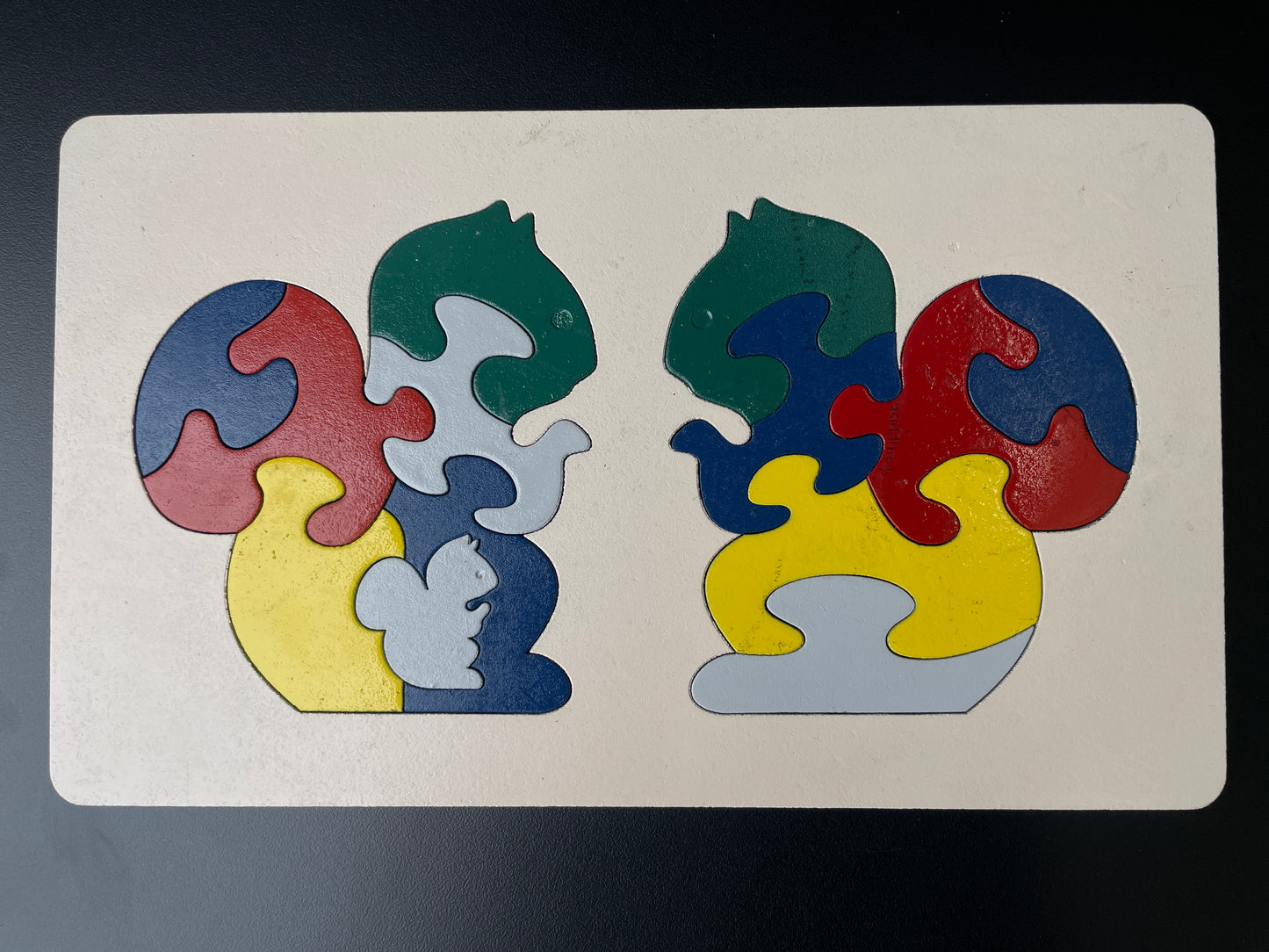 Wooden Multicolor Educational Squirrel Puzzle for Kids
