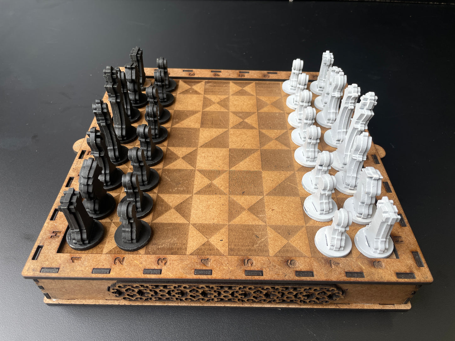 Wooden Chess Set – Traditional Laser-Cut Design