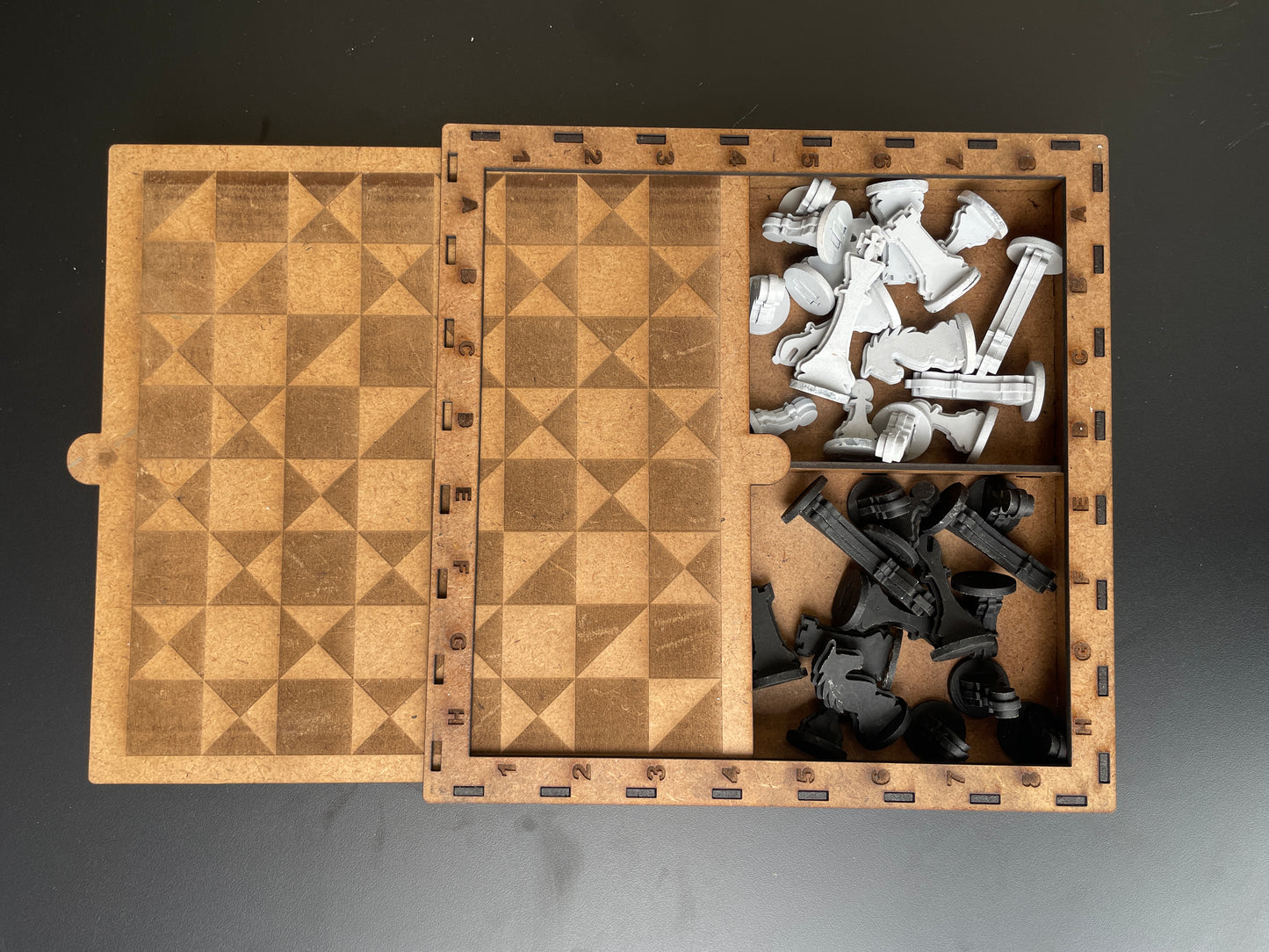 Wooden Chess Set – Traditional Laser-Cut Design