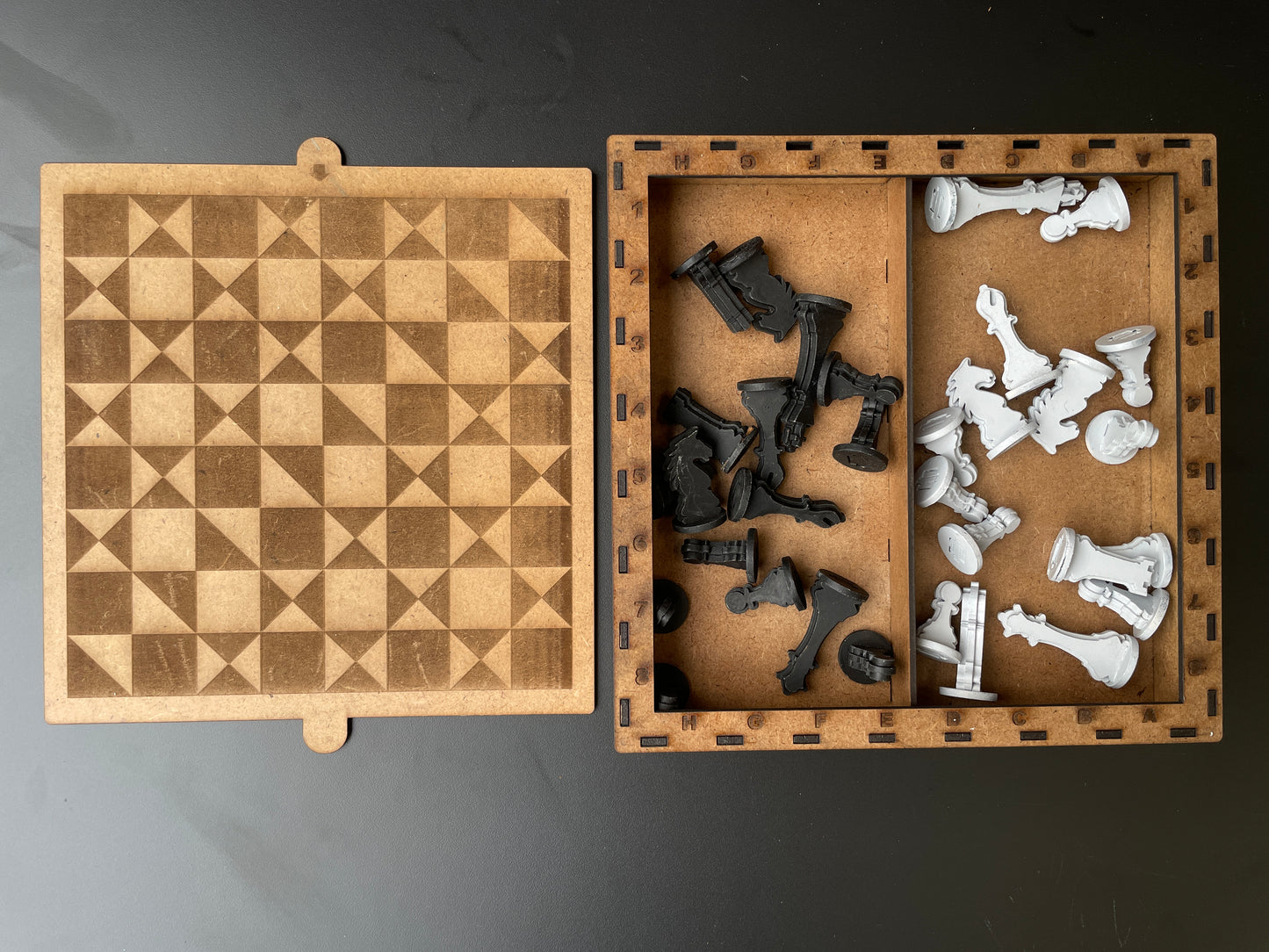 Wooden Chess Set – Traditional Laser-Cut Design