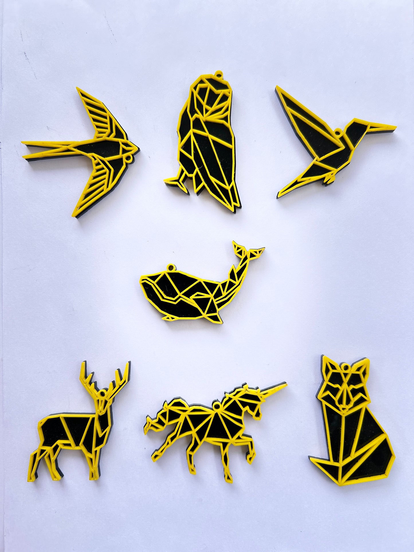 7-Piece Geometric Animal Wall Decor