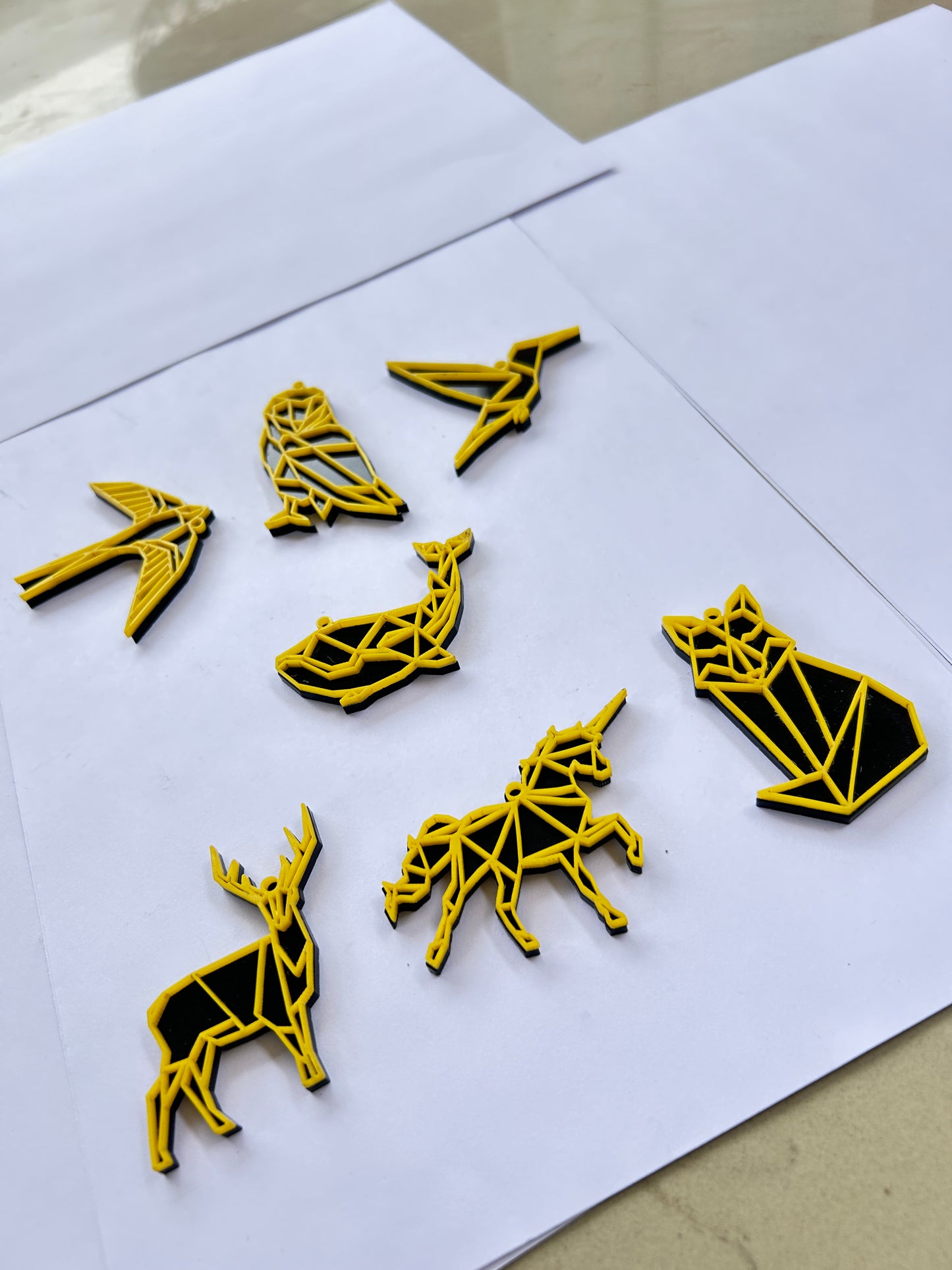 7-Piece Geometric Animal Wall Decor