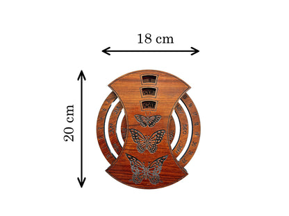 Rustic Wooden Wall Calendar – Butterfly Design