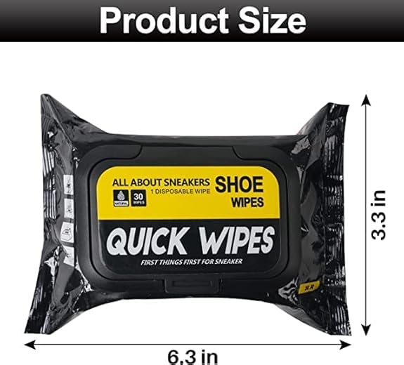 Natural Sneaker & Shoe Cleaner Wipes - 1 Pack of 80