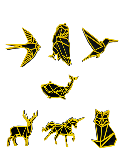 7-Piece Geometric Animal Wall Decor