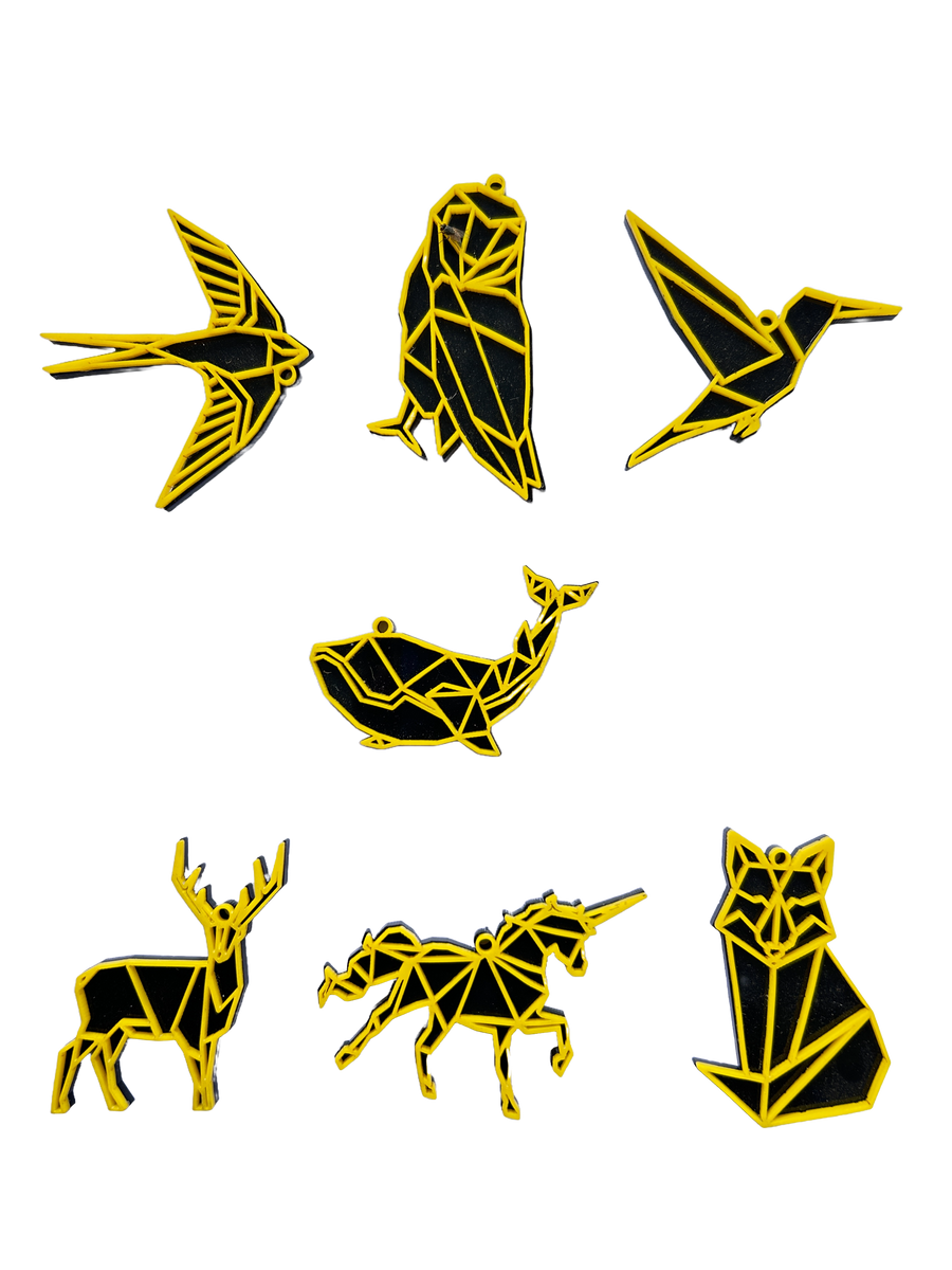 7-Piece Geometric Animal Wall Decor