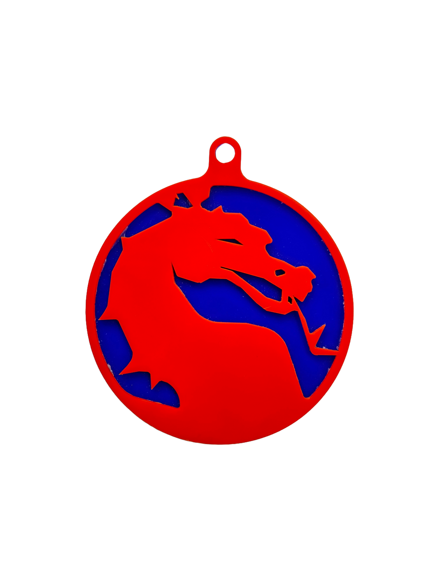 Dragon Logo Gaming Ornament – Red & Blue, 10cm