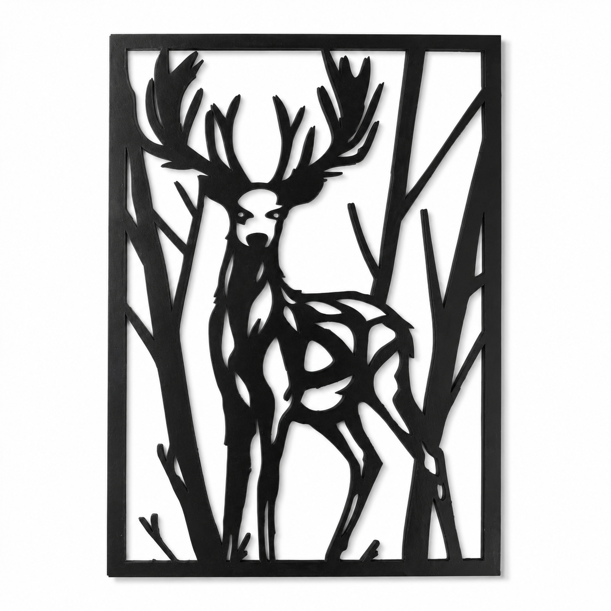 Cozy Carvings Majestic Deer Forest Wall Art | Premium Laminated MDF Decorative Wall Hanging | Modern Wildlife Home Decor | Laser Cut Wall Decoration