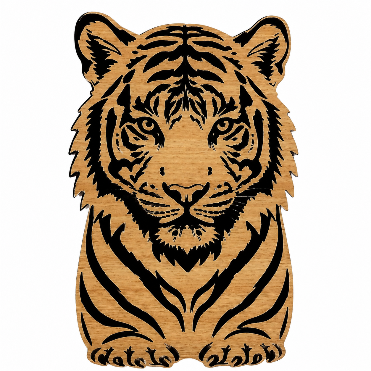 Cozy Carvings Premium Tiger Wall Art | Laser Cut Laminated MDF Wall Décor | Modern Animal Wall Hanging | 4 mm Premium MDF | Living Room, Bedroom & Office Decoration