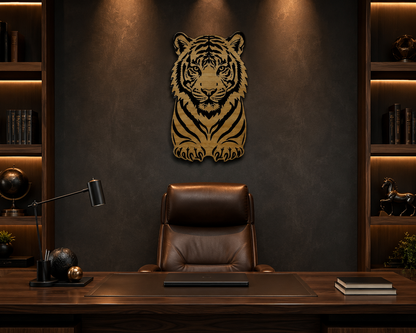 Cozy Carvings Premium Tiger Wall Art | Laser Cut Laminated MDF Wall Décor | Modern Animal Wall Hanging | 4 mm Premium MDF | Living Room, Bedroom & Office Decoration