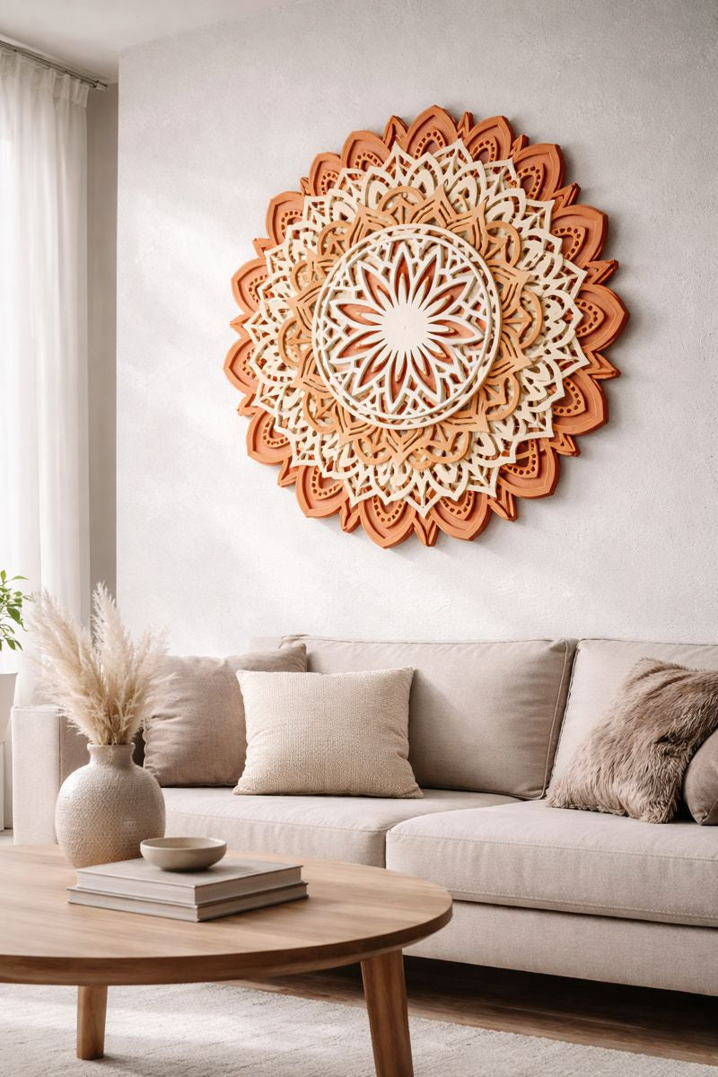 7 Layered Mandala Wall Art; Boho &amp; Indian Ethnic Home Décor