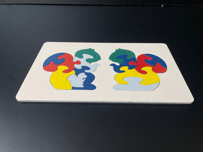 Wooden Multicolor Educational Squirrel Puzzle for Kids