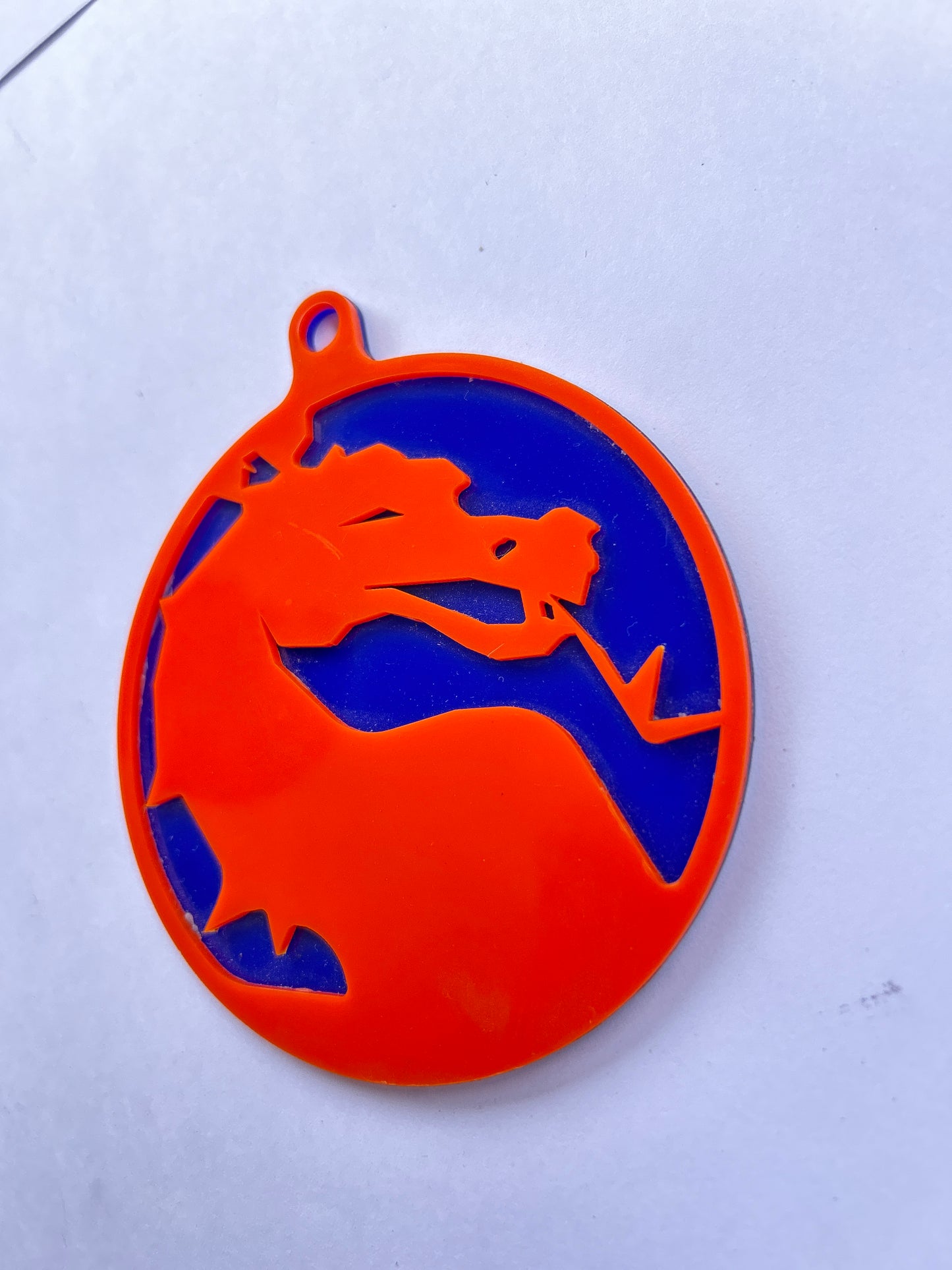 Dragon Logo Gaming Ornament – Red & Blue, 10cm