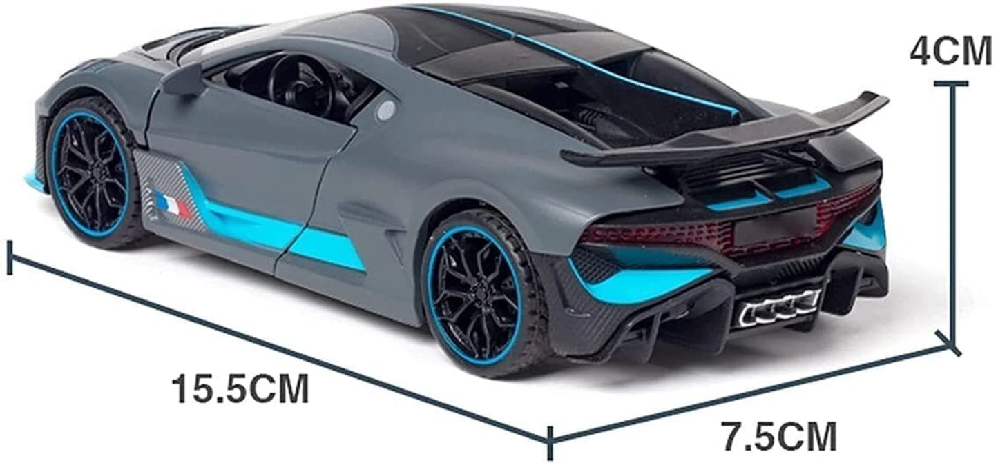 Bugatti Divo Die Cast Car 1:32 Metal Toy Sound Light Pull Back