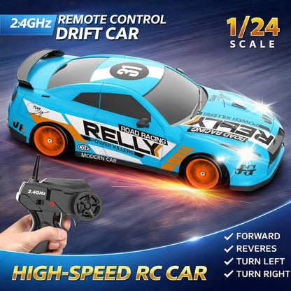 RC Drift Car 1:24 4WD Remote Control Racing Car with LED & Drift Tires
