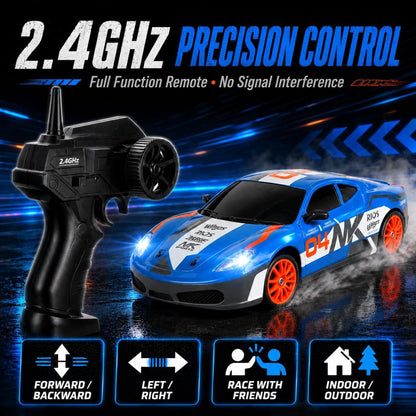 RC Drift Car 1:24 4WD Remote Control Racing Car with LED & Drift Tires