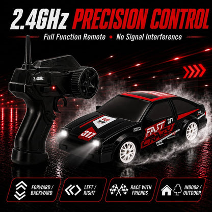 RC Drift Car 1:24 4WD Remote Control Racing Car with LED & Drift Tires