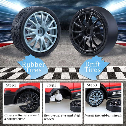 RC Drift Car 1:24 4WD Remote Control Racing Car with LED & Drift Tires