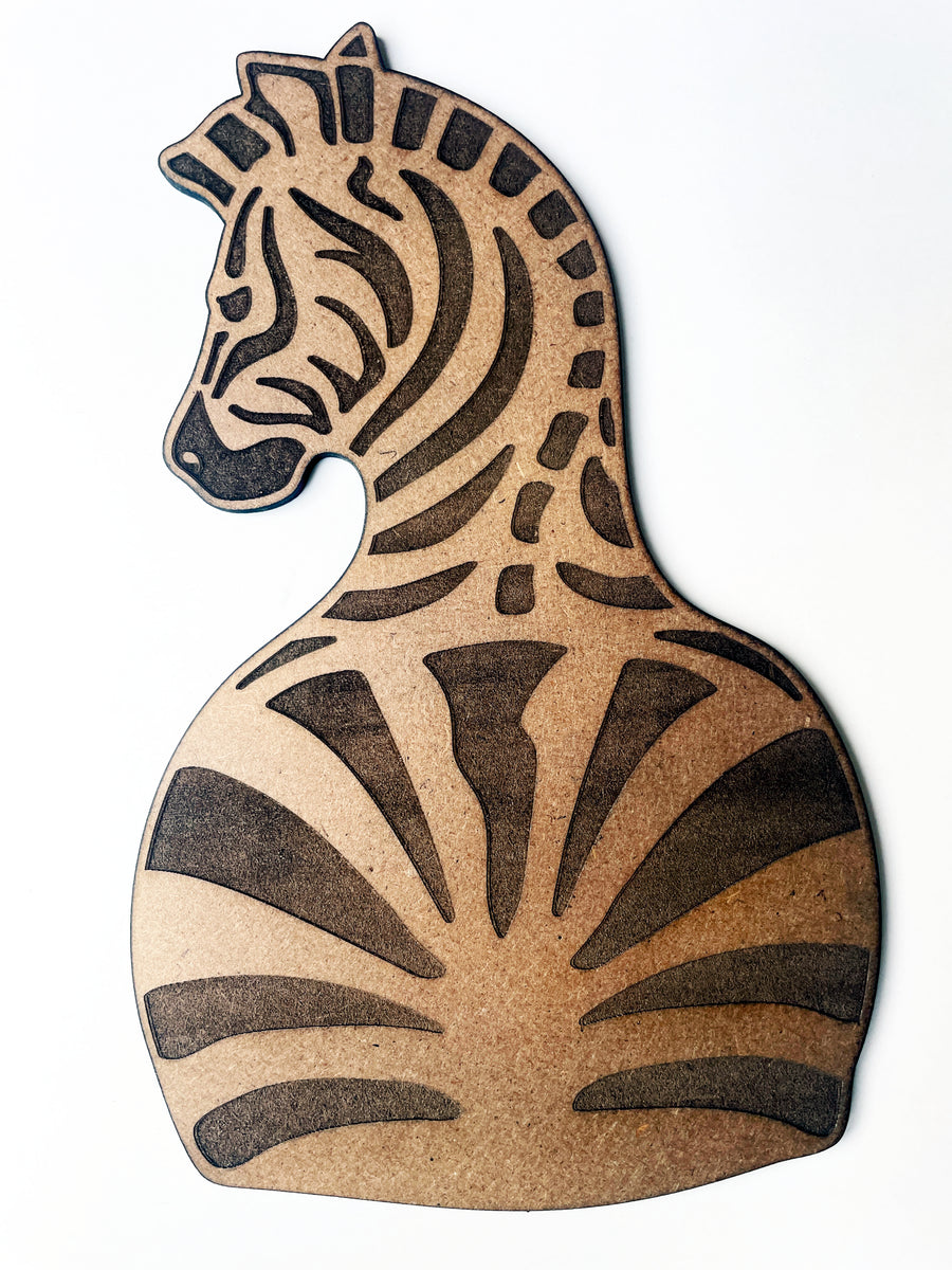 Premium Wooden Zebra Wall Decor – Artistic Animal Silhouette